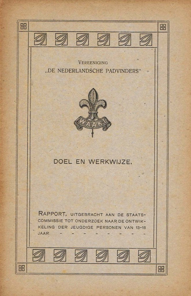 Scouting Waakt: Doel en Werkwijze 1918, Ophalen of Verzenden, Zo goed als nieuw, Boek of Tijdschrift