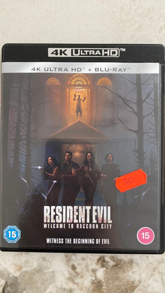Resident evil 4K UHD blu ray welcome to raccoon city, Cd's en Dvd's, Ophalen of Verzenden, Zo goed als nieuw, Thrillers en Misdaad