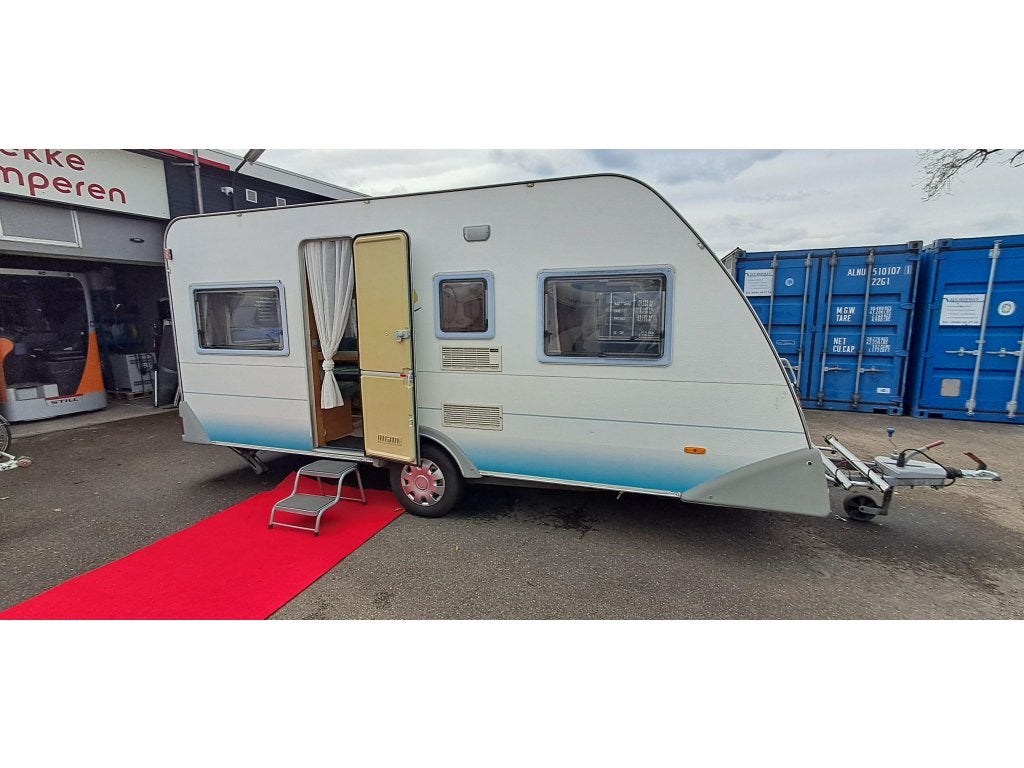 KNAUS/EIFELLAND 450 EVT STAPELBED 4 OF 5 PERSOONS, Caravans en Kamperen, Caravans, Overige typen, Standaardzit, Kachel, Bedrijf