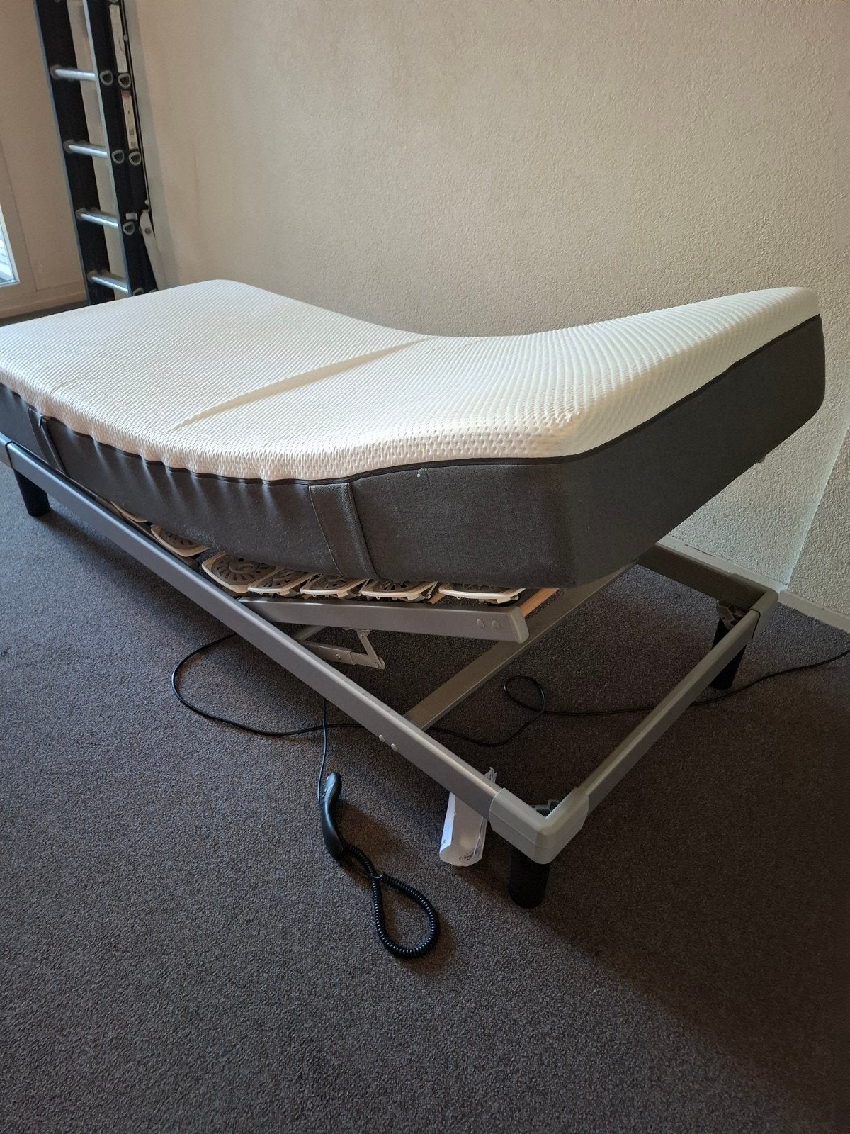 Tempur flex 2000 electrisch bed+keurig Emma original matras, Ophalen, Zo goed als nieuw, Eenpersoons, 90 cm