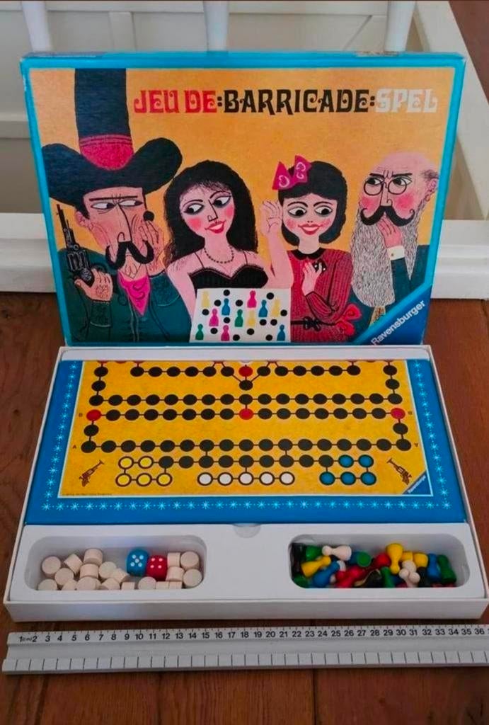 Jeu de Barricade spel- vintage 1970- 2 kanten bord, Ophalen