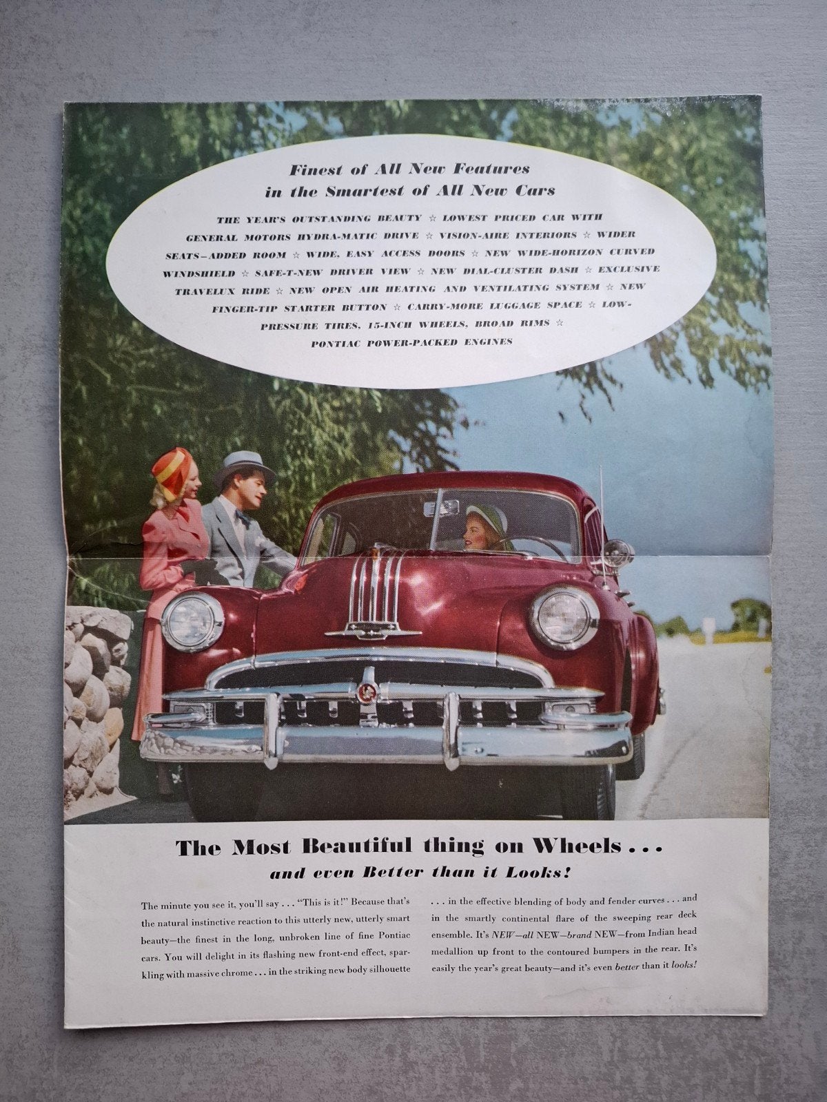 Pontiac 1949 folder, Ophalen of Verzenden, Gelezen, Overige merken