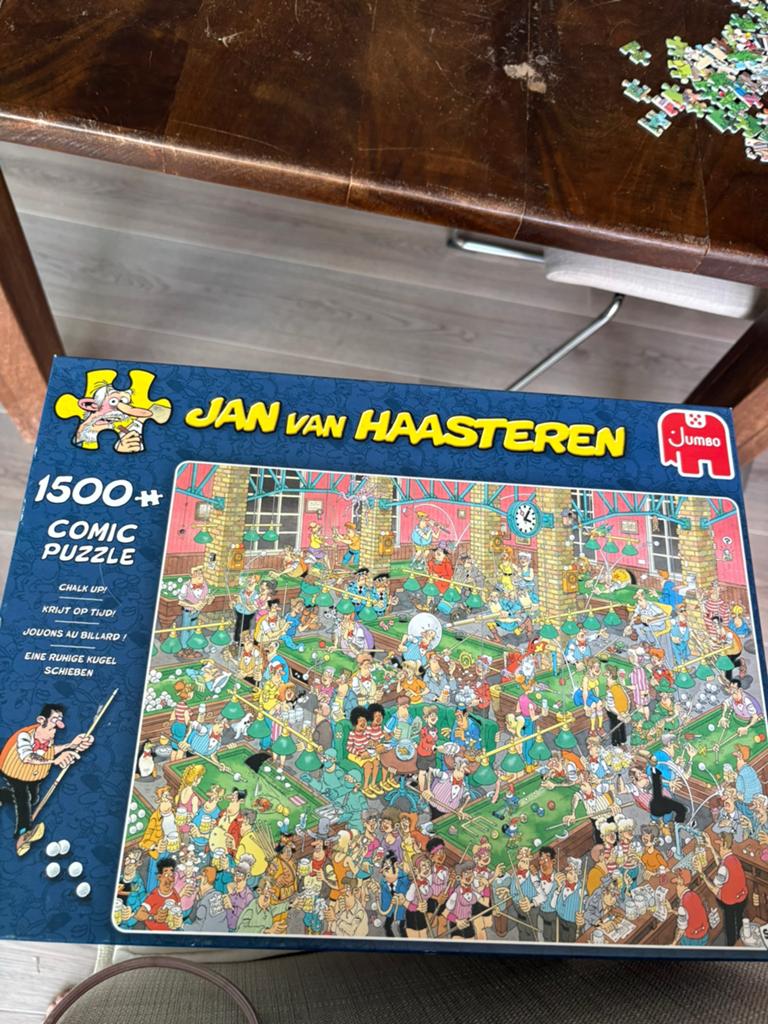 Jan van haasteren puzzel 1500 stukjes, Ophalen of Verzenden, 500 t/m 1500 stukjes, Zo goed als nieuw