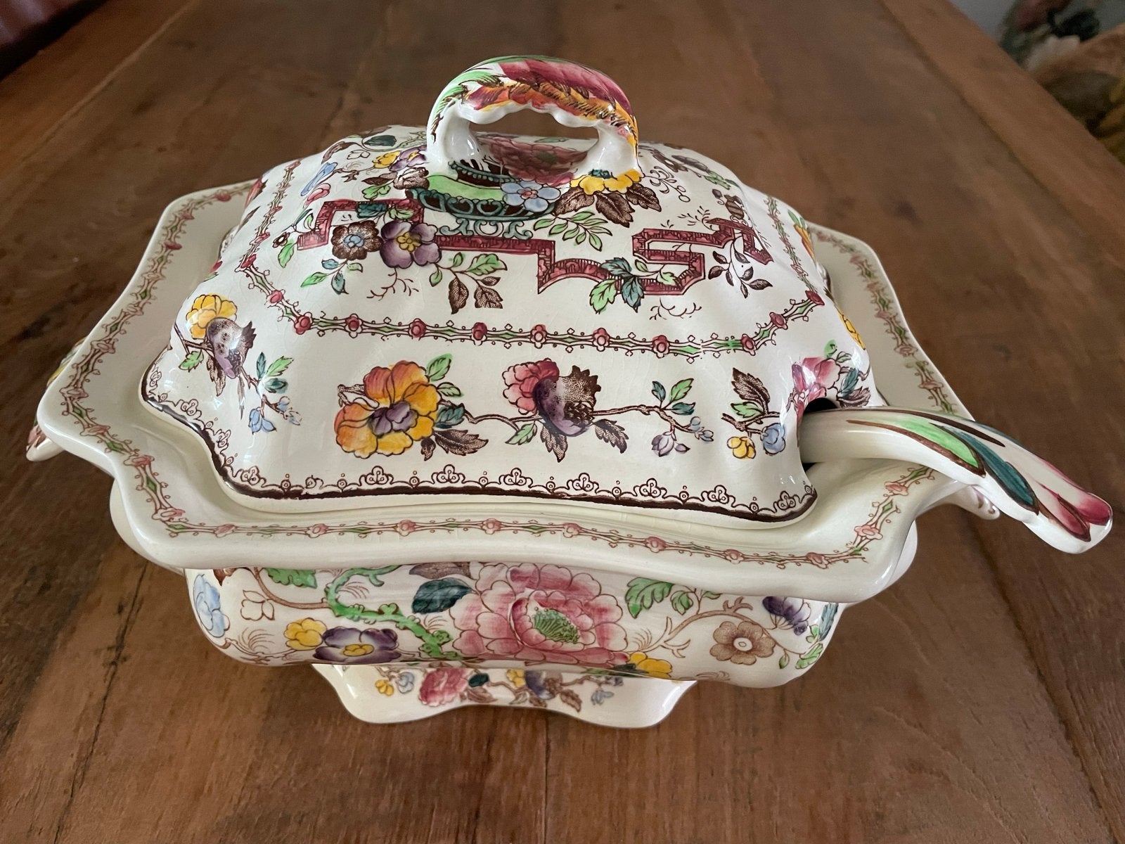 Antieke Mason's Regency soepterrine met lepel, Ophalen of Verzenden