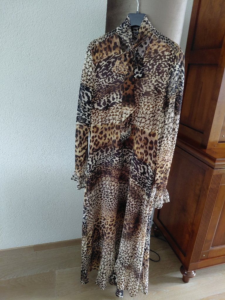 Caroline biss jurk, Kleding | Dames, Jurken, Maat 38/40 (M), Bruin, Ophalen of Verzenden, Zo goed als nieuw