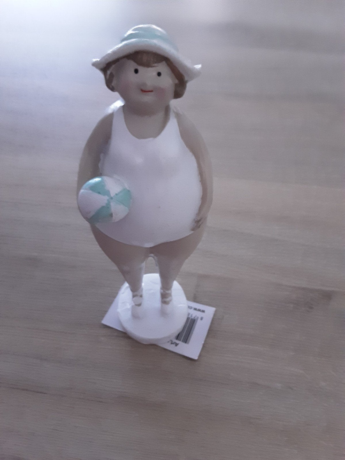 Dikke dame 11 cm hoog wit huidskleur zeegroen Nieuw, Ophalen, Nieuw, Mens