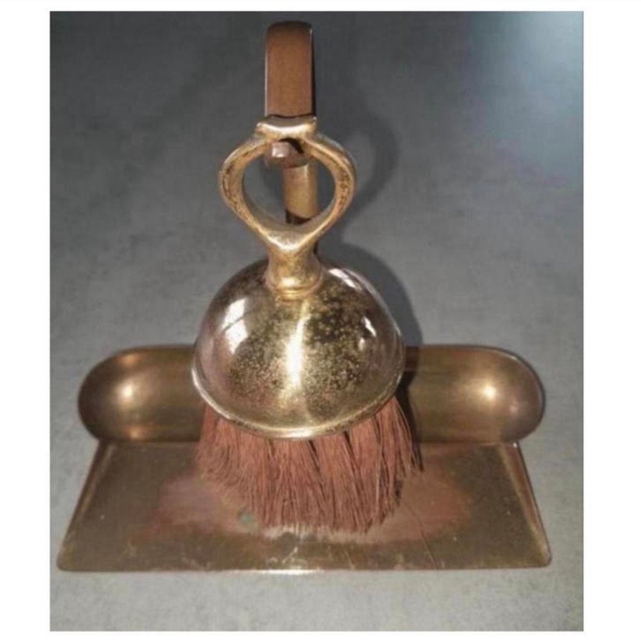 1920 Antiek UK Kruimeldief Koper Messing Set kruimelveger, Antiek en Kunst, Ophalen of Verzenden