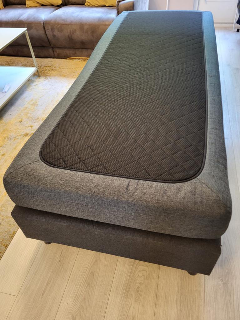 Compleet boxspring 80x200, Huis en Inrichting, Slaapkamer | Bedden, Gebruikt, Eenpersoons, 80 cm, 200 cm, Stof, Grijs, Ophalen