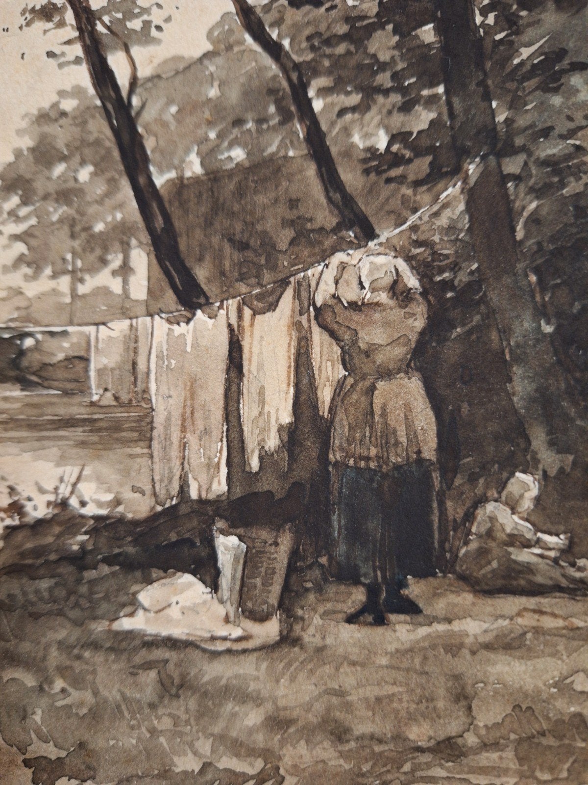 Bernard Bueninck (1864-1933) - Groningen - Aquarel, Ophalen of Verzenden