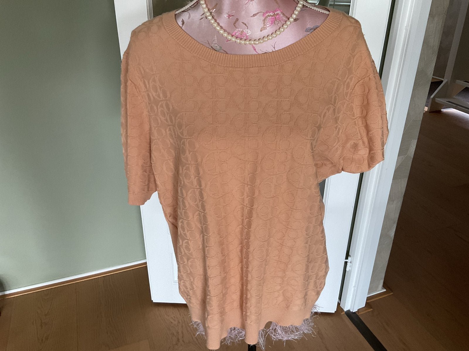 Nieuwe Claudia Sträter top camel korte mouw maat 46, Bruin, Maat 46/48 (XL) of groter, Nieuw, Ophalen of Verzenden