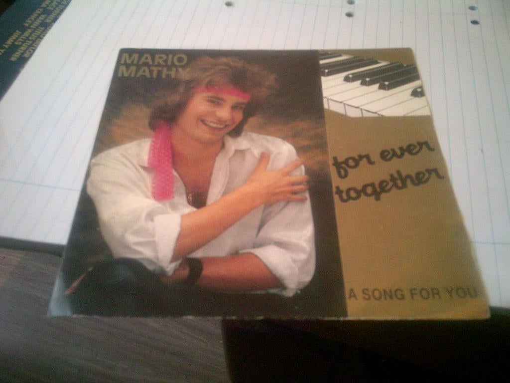 MARIO MATHY FOR EVER TOGETHER - A SONG FOR YOU, Cd's en Dvd's, 7 inch, 1980 - 1989, Ophalen of Verzenden, Levenslied of Smartlap
