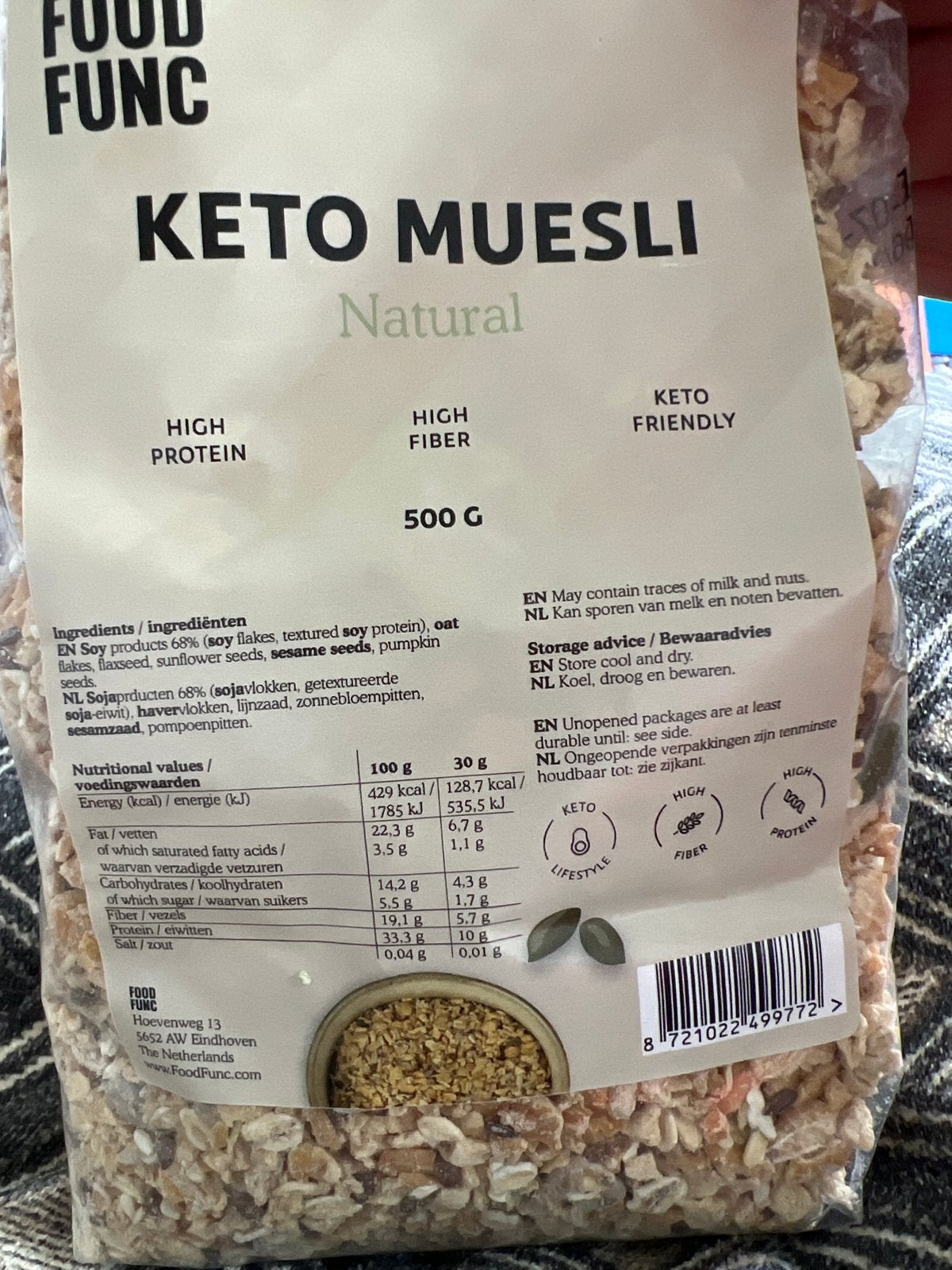 Keto muesli, Ophalen of Verzenden