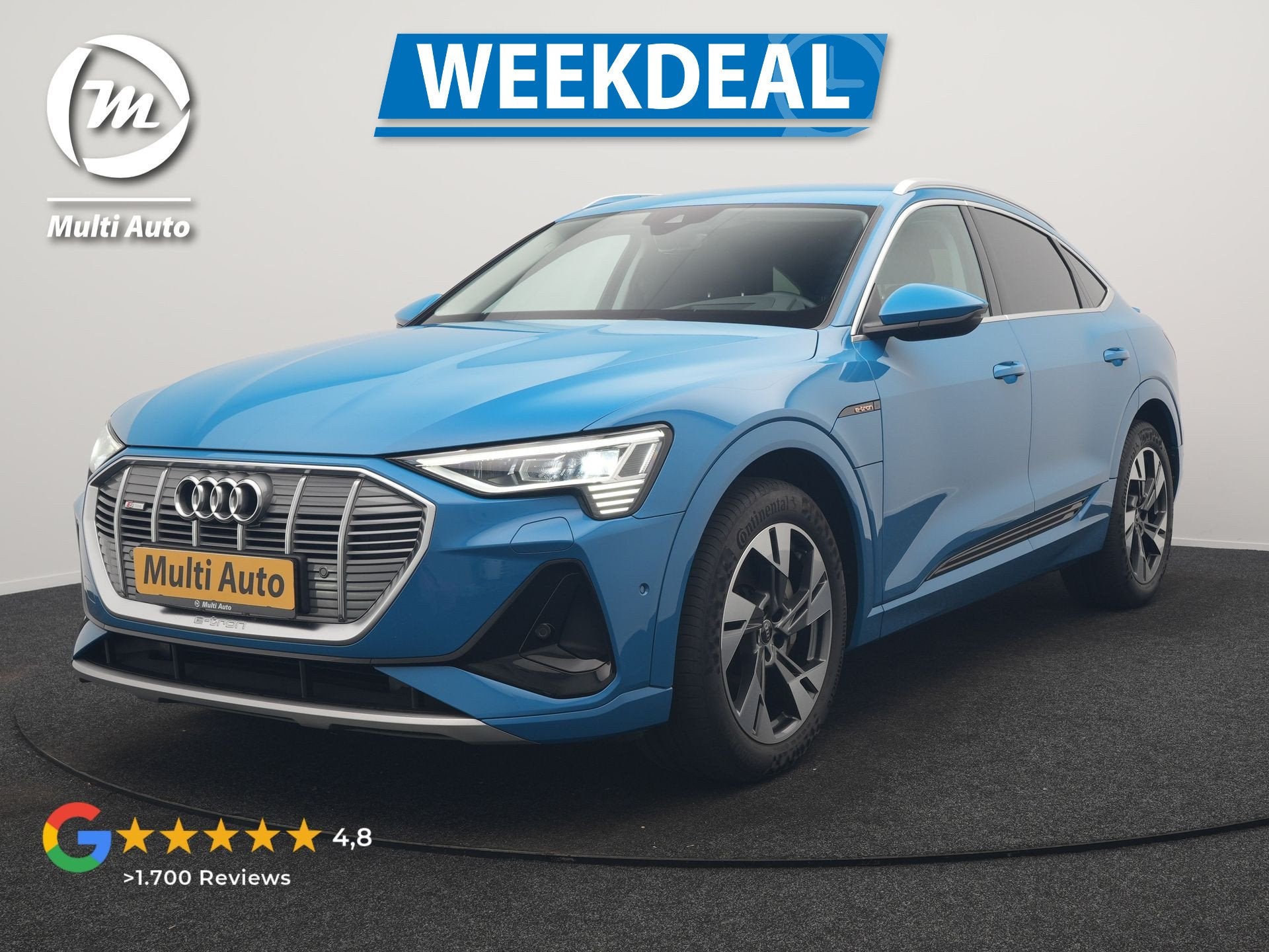 Audi e-tron Sportback 50 Quattro S Line 71 kWh 313pk Dealer, Auto's, Automaat, Dealer onderhouden, Zwart, 71 kWh