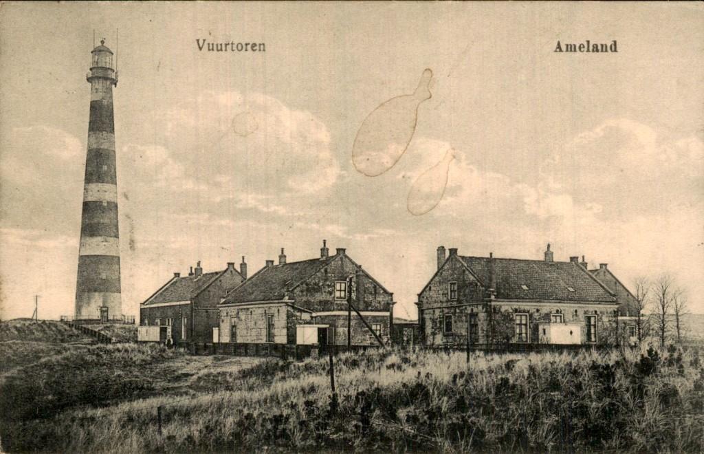 Ameland - Vuurtoren - Huizen, Ophalen of Verzenden, Voor 1920, Gelopen, Friesland