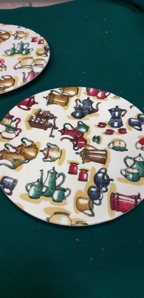 onderzetters met afbeeldingen koffiekannen, Ophalen of Verzenden, 'T Olde Gre-j, Info@toldegrej.nl, Endepoelstraat 20f Didam