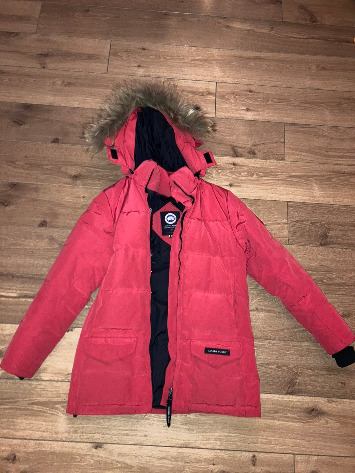 Canada goose parka jas rood dames maat xs s 34 36, Ophalen of Verzenden, Zo goed als nieuw, Maat 34 (XS) of kleiner, Jack