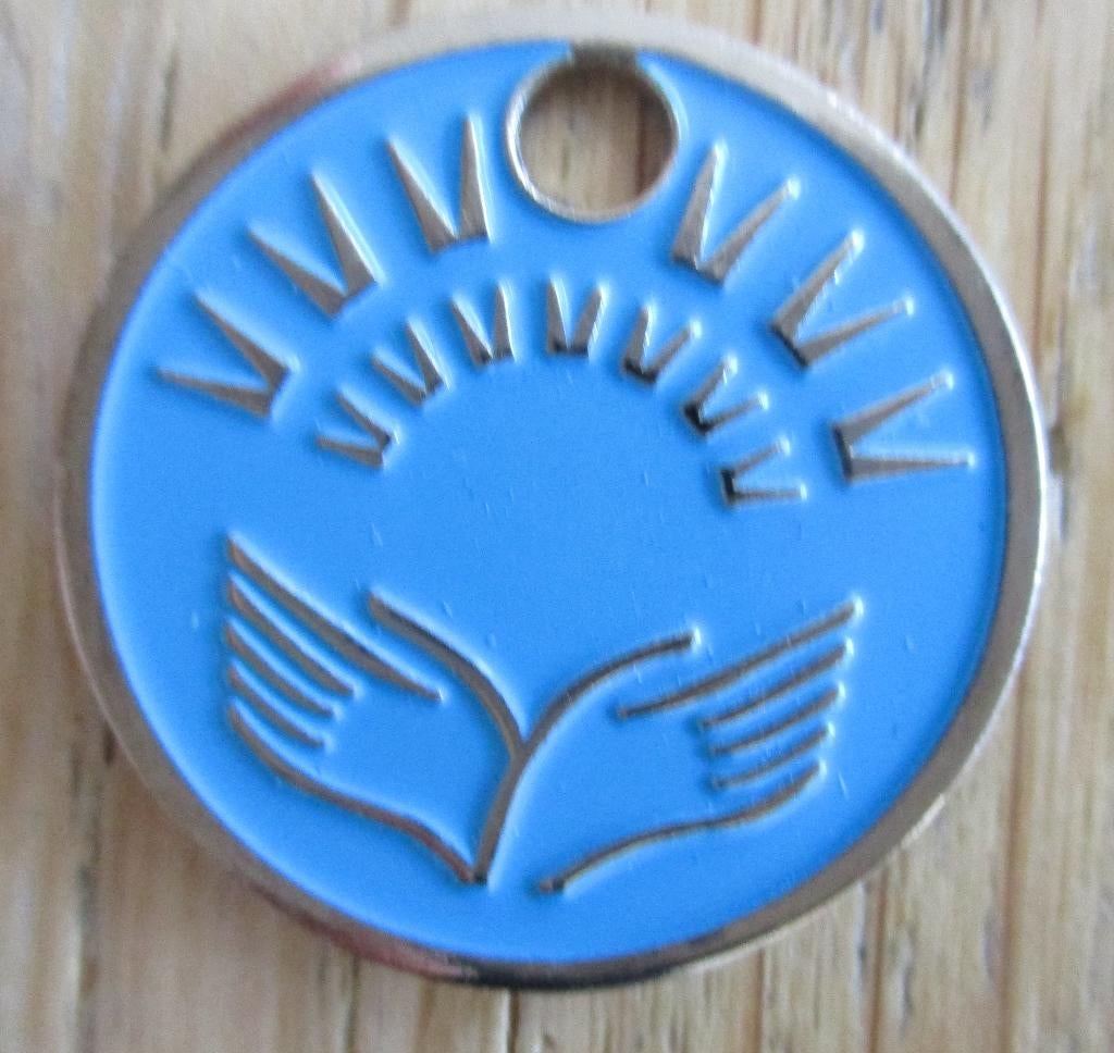 winkelwagenmuntje blauw Krebsallianz, Ophalen of Verzenden