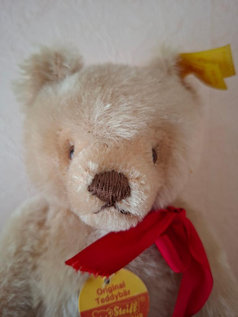 Steiff Teddy 25cm 001208, Verzamelen, Beren en Cherished Teddies, Ophalen of Verzenden, Zo goed als nieuw, Stoffen beer, Steiff