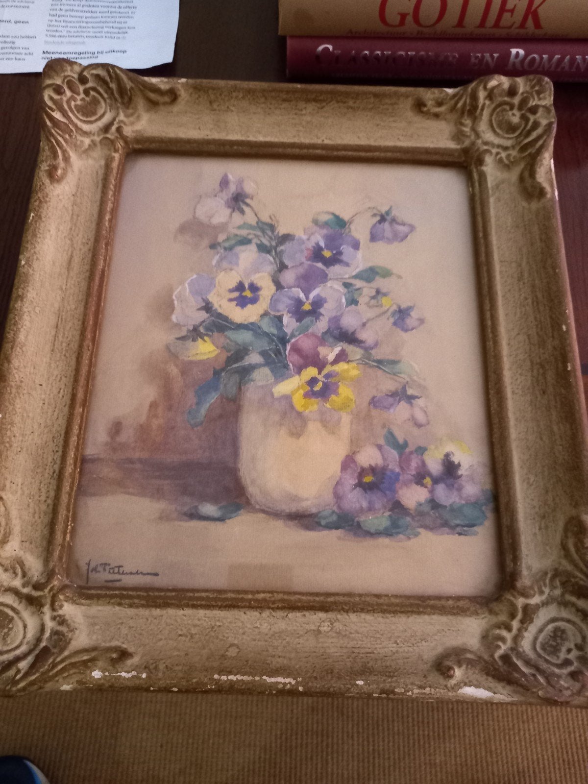 Viooltjes, Antiek en Kunst, Kunst | Schilderijen | Klassiek, Ophalen