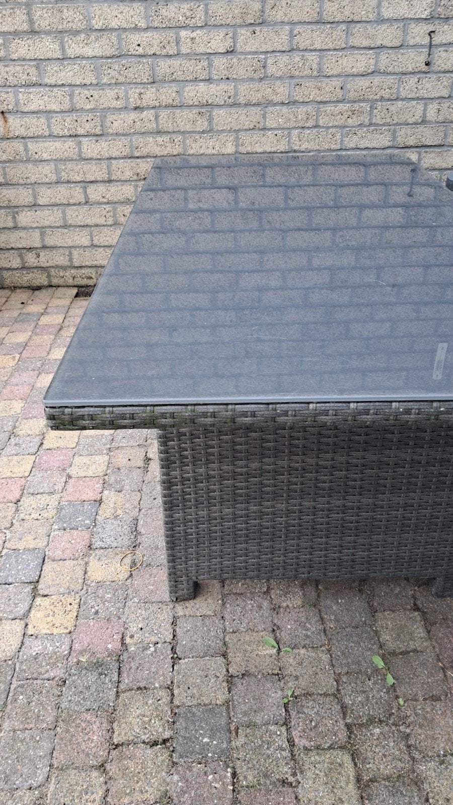 Tuintafel met glazen blad – 150 x 80 cm