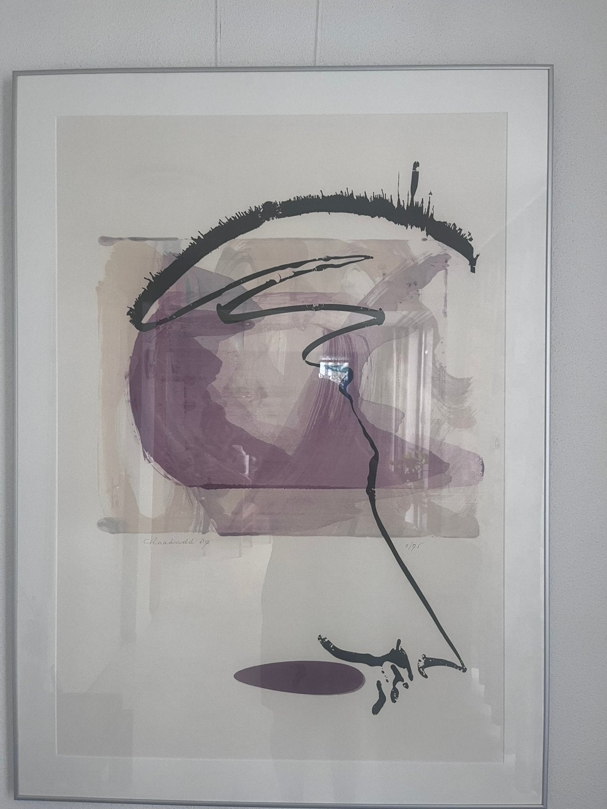 Zeefdruk van Carla Raadsveld, Antiek en Kunst, Zeefdruk, Met glas, Abstract, Ophalen