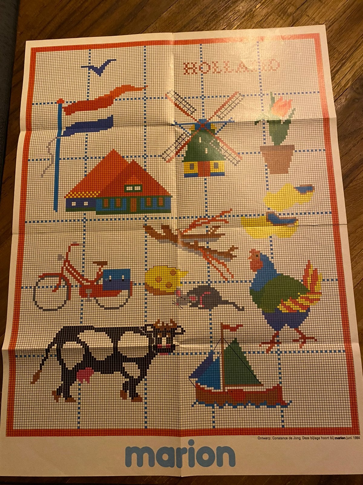 Borduurpatroon - Holland, Hobby en Vrije tijd, Borduren en Borduurmachines, Ophalen of Verzenden, Nieuw, Handborduren, Patroon