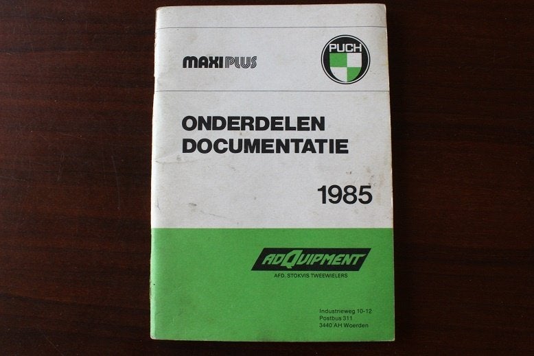 Puch Maxi Plus 1 gang automatic 1985 onderdelen boekje, Ophalen of Verzenden, Gebruikt