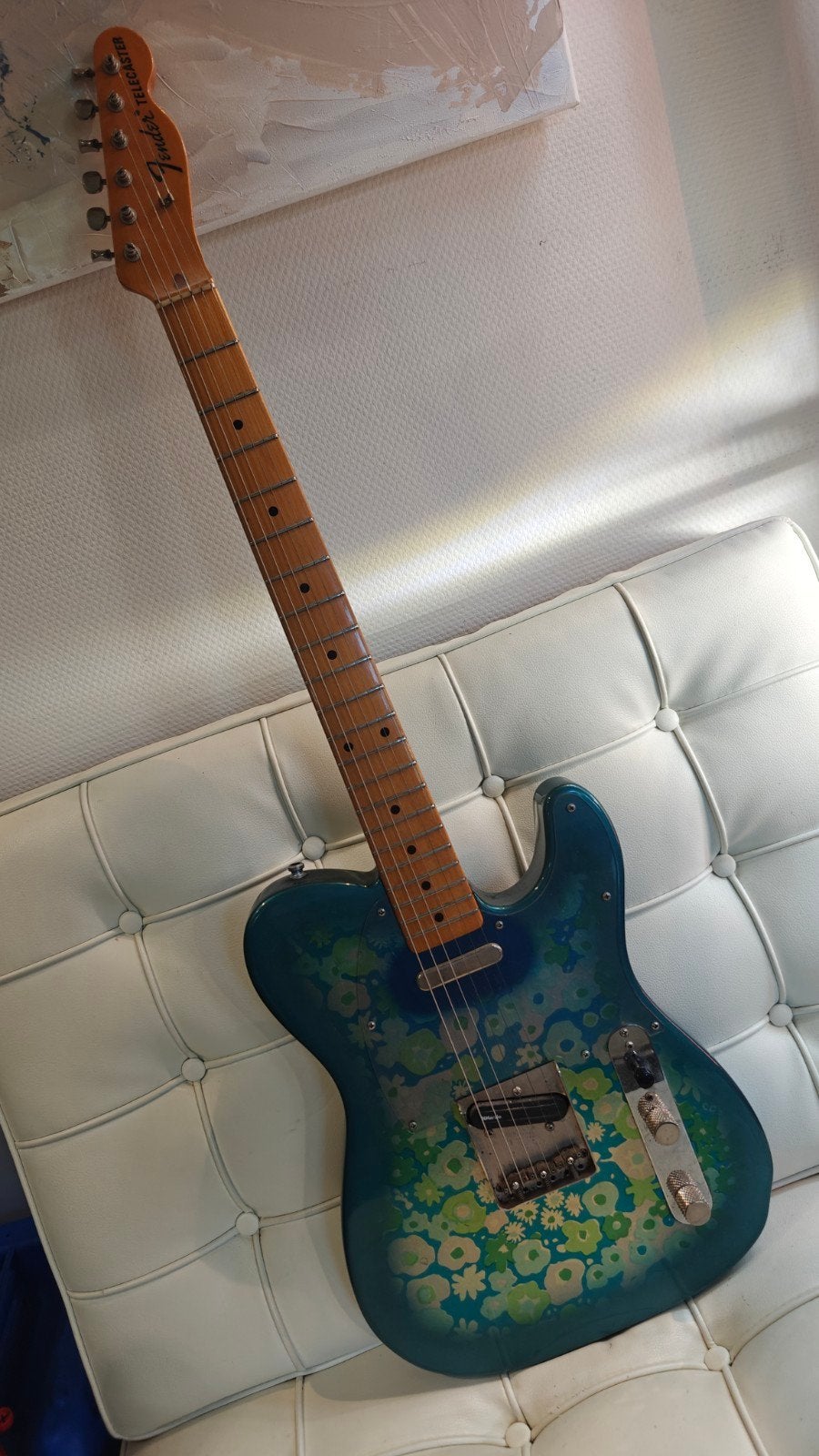 Fender Telecaster Japan 1984 - blue flower, Ophalen, Gebruikt, Solid body, Fender