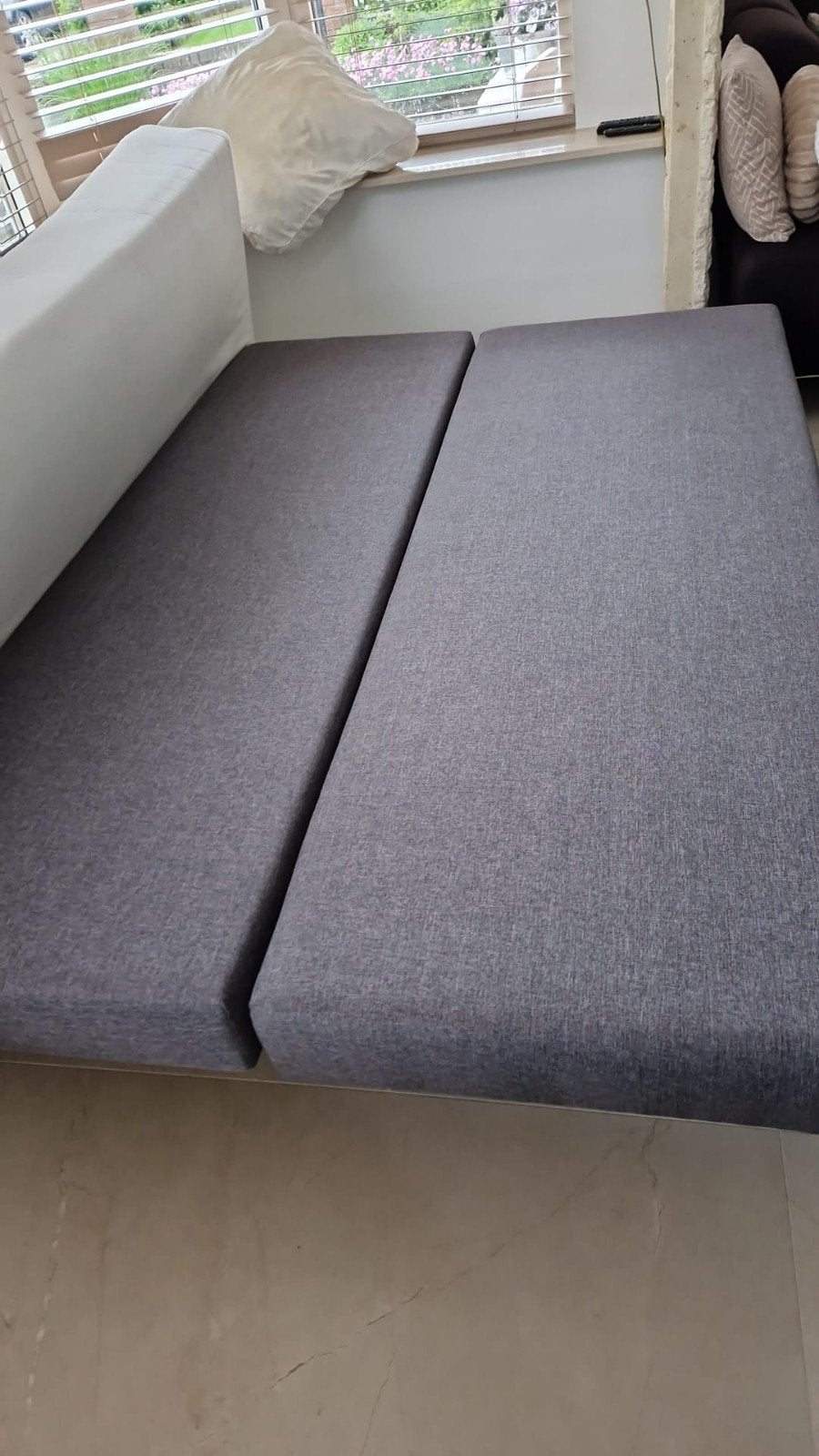 Grijze bankstel, Ophalen of Verzenden, Rechthoekig, Minder dan 200 cm, Minder dan 80 cm