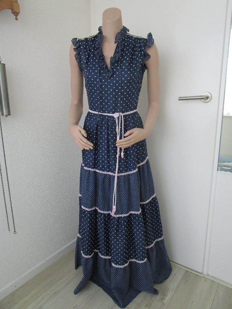 Vintage jurk maat XS (38), Zo goed als nieuw, Maat 34 (XS) of kleiner, Onder de knie, Verzenden