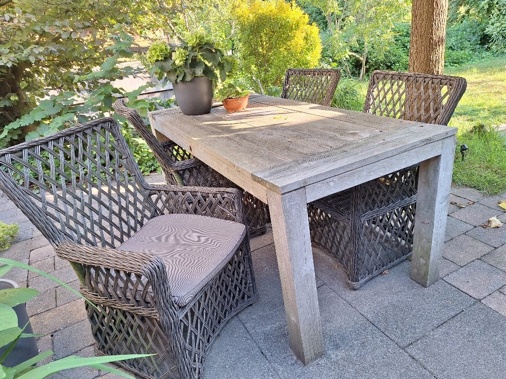 Tuinstoelen, evt met tafel, Tuin en Terras, Tuinstoelen, Ophalen, Gebruikt, Rotan