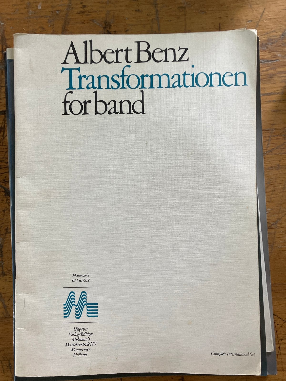 Albert Benz - Transformationen for band (Complete Set), Muziek en Instrumenten, Bladmuziek, Gebruikt, Klassiek, Ophalen of Verzenden