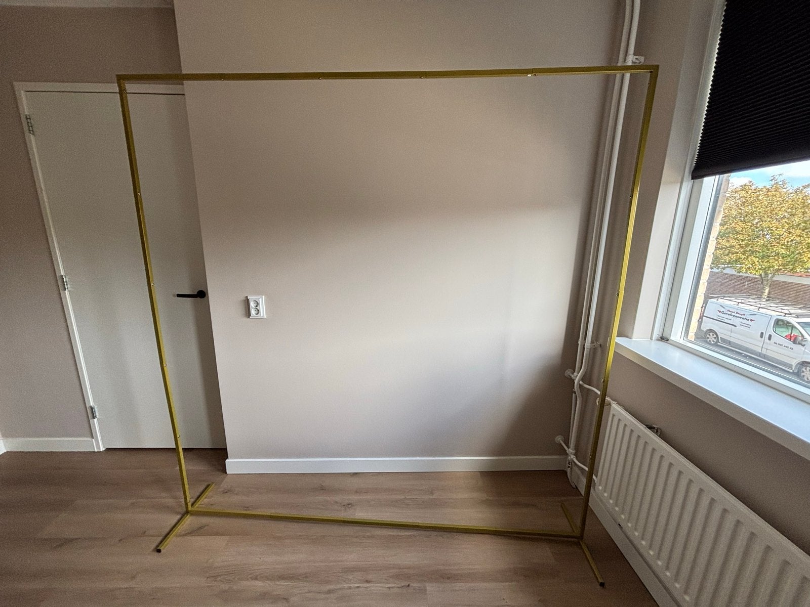 Gouden Backdrop Frame 2x2m voor Bruiloft/Photobooth, Ophalen of Verzenden, Gebruikt, Versiering, Geboorte of Huwelijk