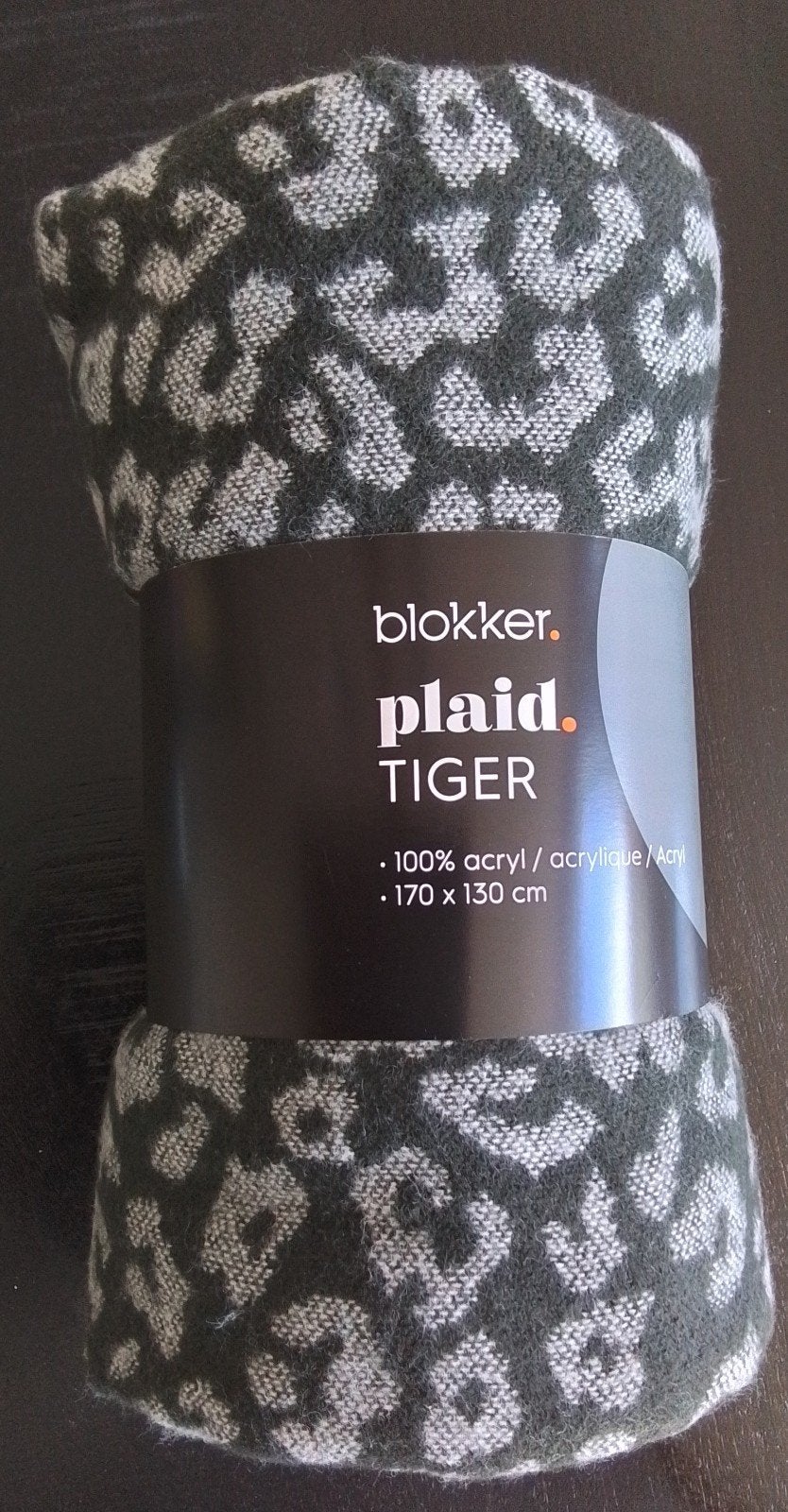 Blokker Plaid Tiger - 100% Acryl - 170x130 cm, Ophalen, Acryl, Nieuw, Meerkleurig