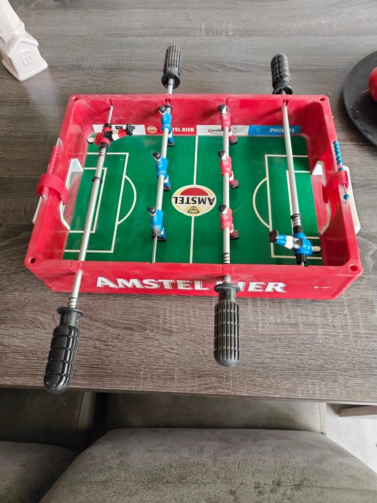 Vintage Amstel Bier Tafelvoetbalspel - Compact & Draagbaar, Ophalen of Verzenden, Zo goed als nieuw