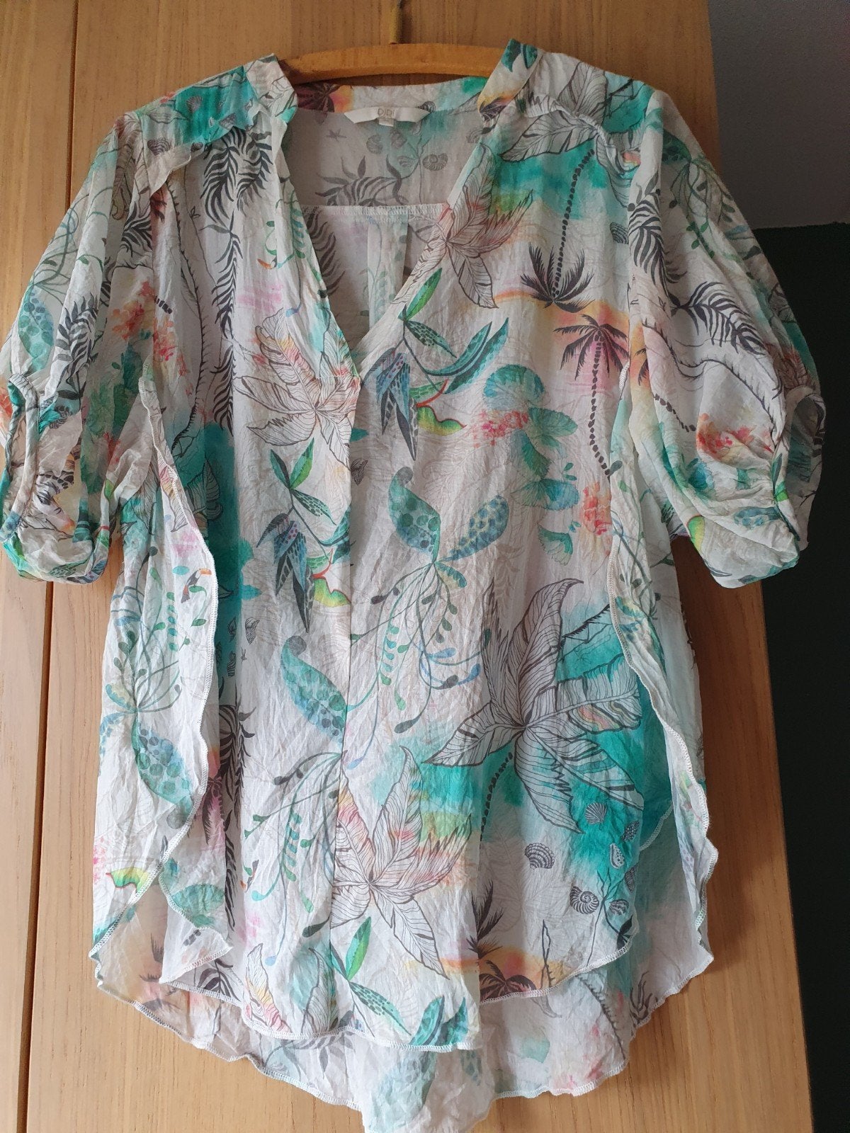 DIDI Blouse met tropische print - Maat 36 (S), Overige kleuren, DIDI, Ophalen of Verzenden, Zo goed als nieuw
