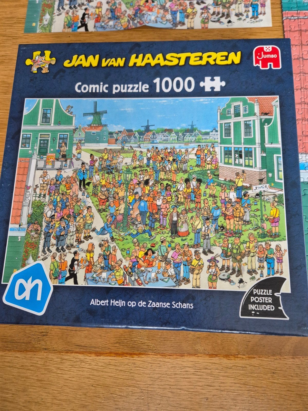 Jan van Haasteren 1000st Albert Heijn op de Zaanse Schans, Ophalen of Verzenden, 500 t/m 1500 stukjes, Zo goed als nieuw, Legpuzzel