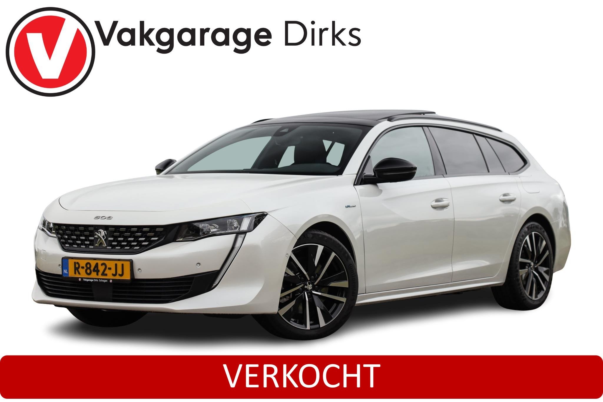 Peugeot 508 SW 1.6 HYbrid 225 GT Pack ✅ Pano ✅ Nappa ✅, Auto's, 745 kg, Gebruikt, 4 cilinders, Wit