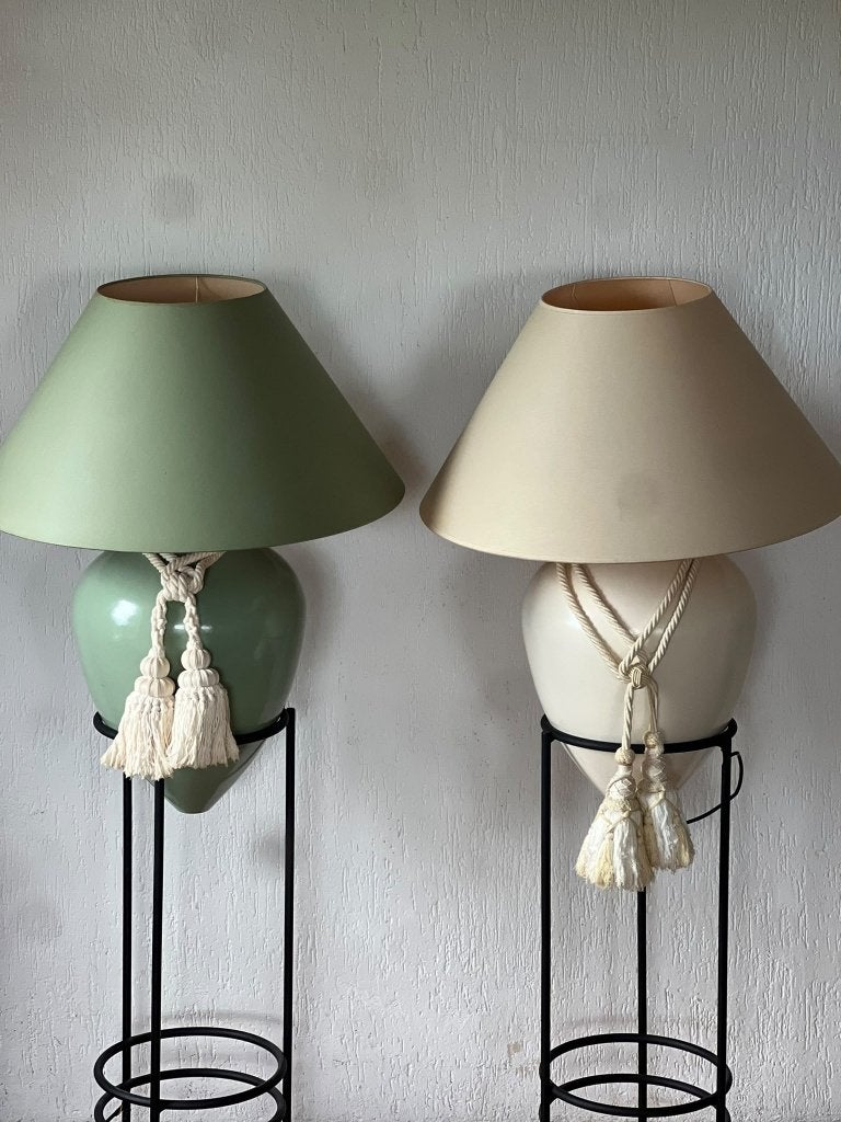 Set van 2 François Chatain vintage design vloerlampen, Ophalen, Gebruikt, Metaal, E27 (groot)