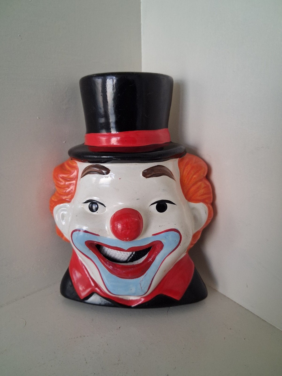 Vintage Keramische Clown Touwhouder (String Dispenser), Ophalen of Verzenden