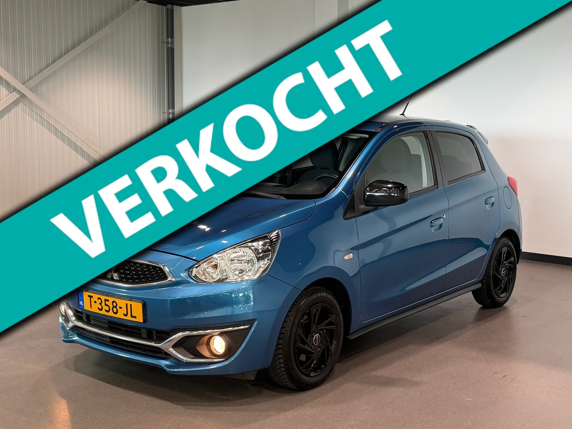 Mitsubishi Space Star 1.2 Edition 100+ *19d.km* Navigatie|Ap, Voorwielaandrijving, Stof, Gebruikt, Blauw