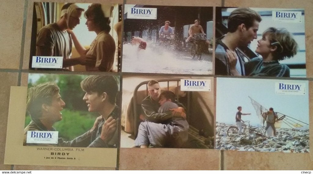 BIRDY      lobbycard set., Verzenden, Gebruikt, A4 of kleiner, Film en Tv
