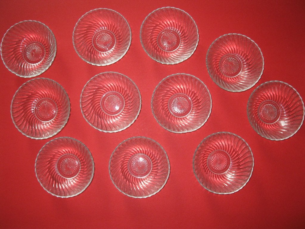 11 Glazen schaaltjes., Nieuw, Ophalen of Verzenden, Overige stijlen, Glas