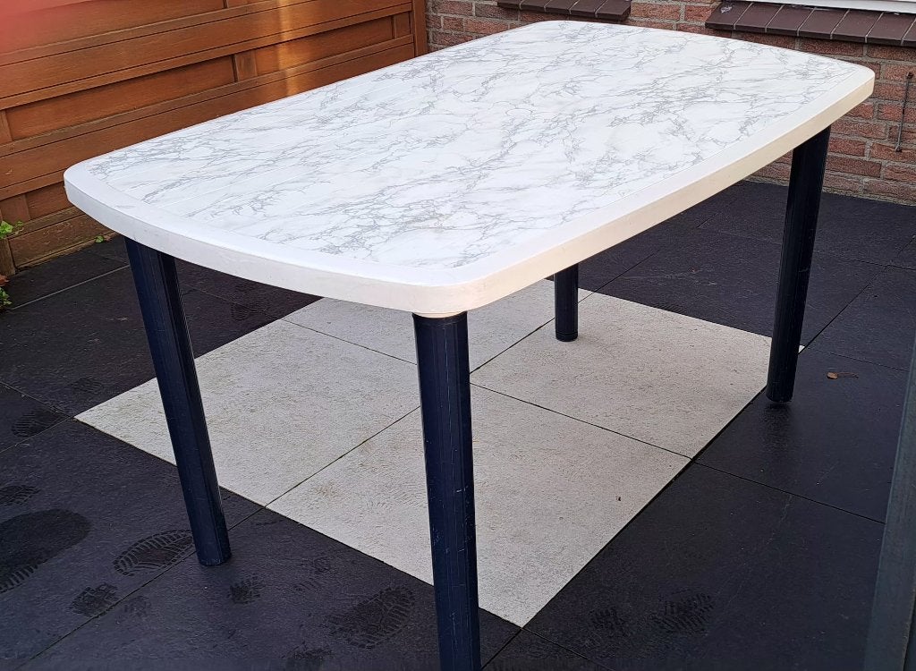 Tuintafel kunststof, Ophalen, Gebruikt, Rechthoekig