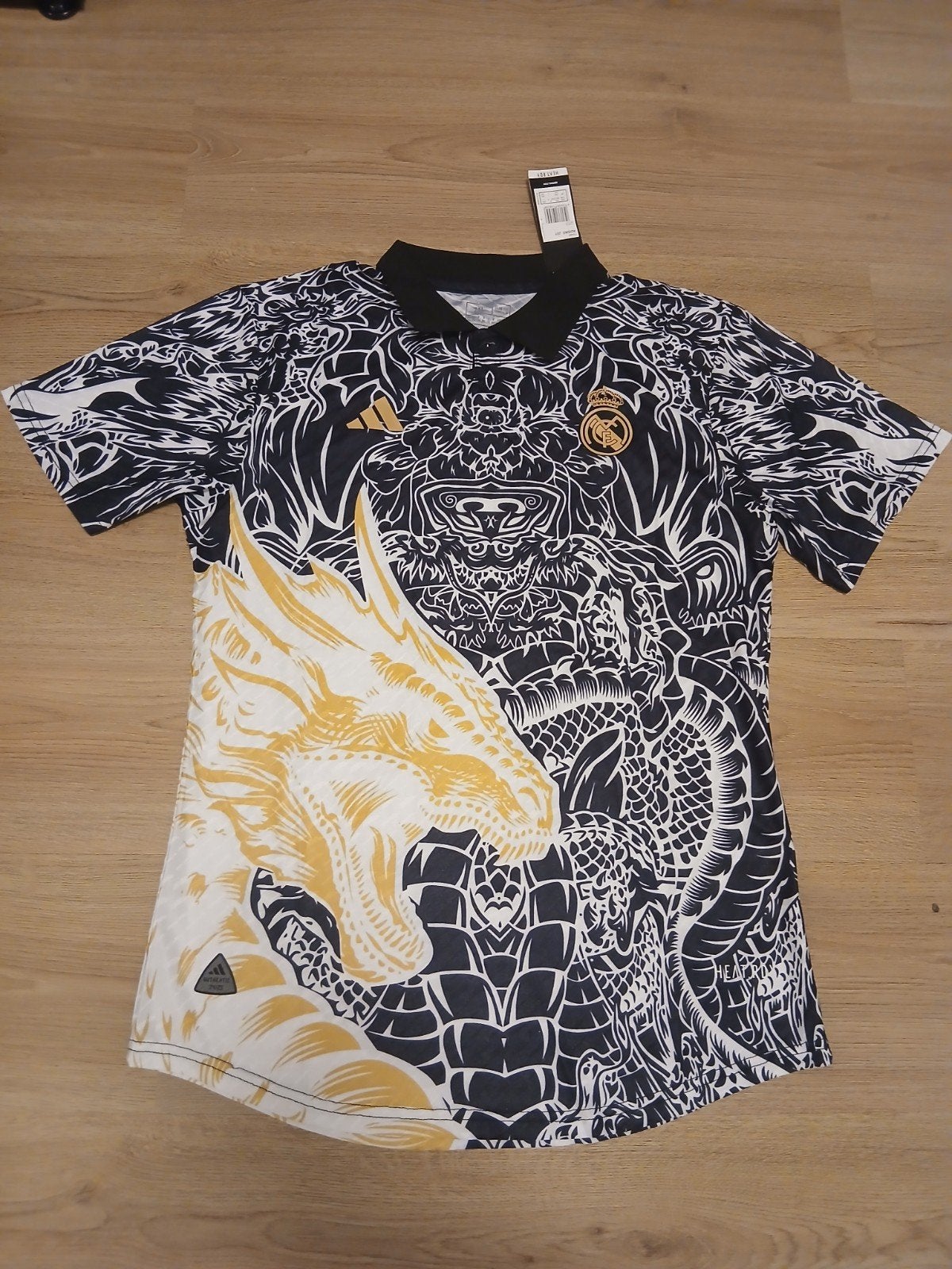 Real Madrid voetbalshirt XXL - Draak design, Zwart, Nieuw, Overige maten, Ophalen of Verzenden