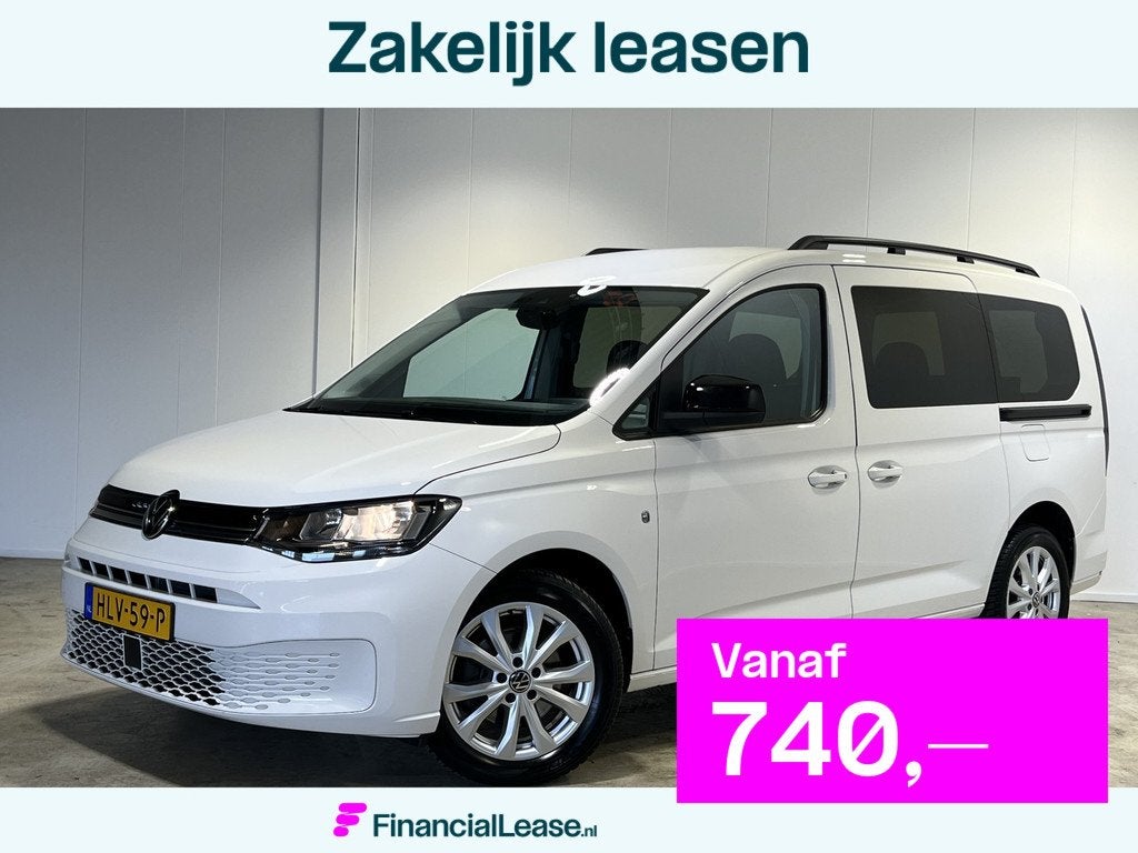 Volkswagen Caddy Maxi 1.5 TSI 5p en rolstoelauto | Camera |, 1556 kg, Stof, 4 cilinders, Wit