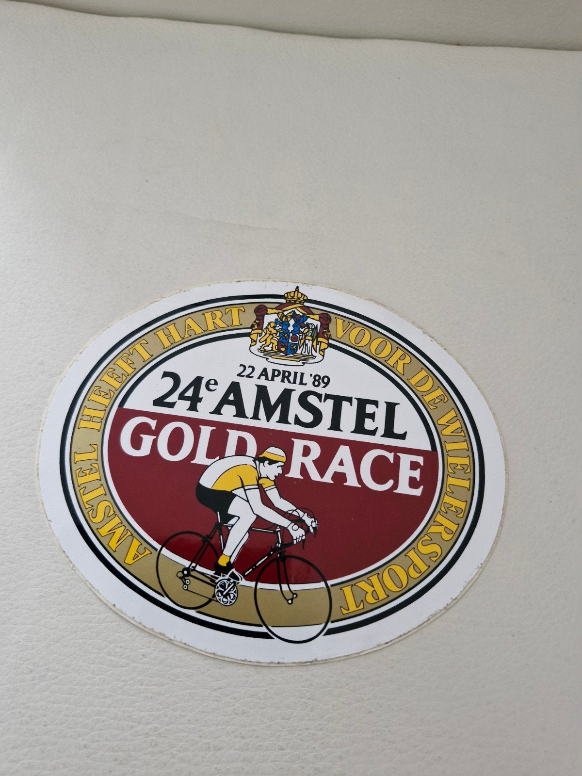 G 097 Vintage Amstel Gold Race Sticker 1989 - Wielersport, Ophalen of Verzenden, Gebruikt, Sport