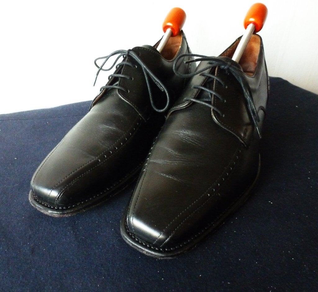 Floris van Bommel zeer mooie zwarte leren schoenen m: 7 H, Verzenden, Zwart, Floris van Bommel, Zo goed als nieuw