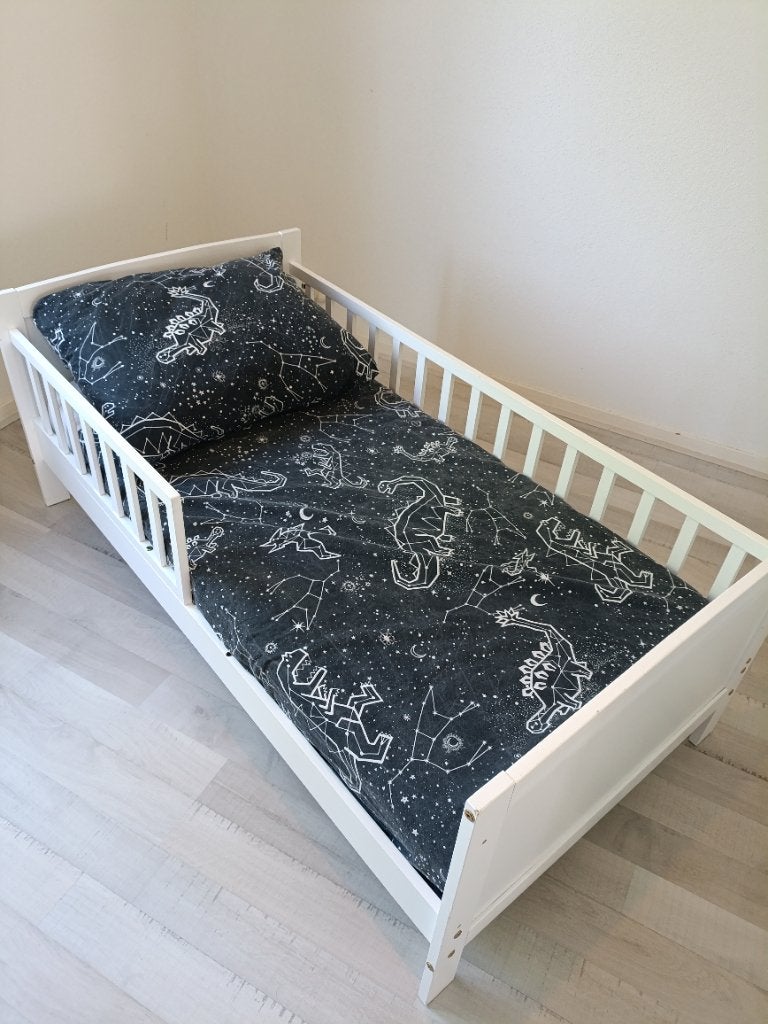 Peuterbed 70x140, Kinderen en Baby's, Kinderkamer | Bedden, 70 tot 85 cm, 140 tot 160 cm, Zo goed als nieuw, Ophalen