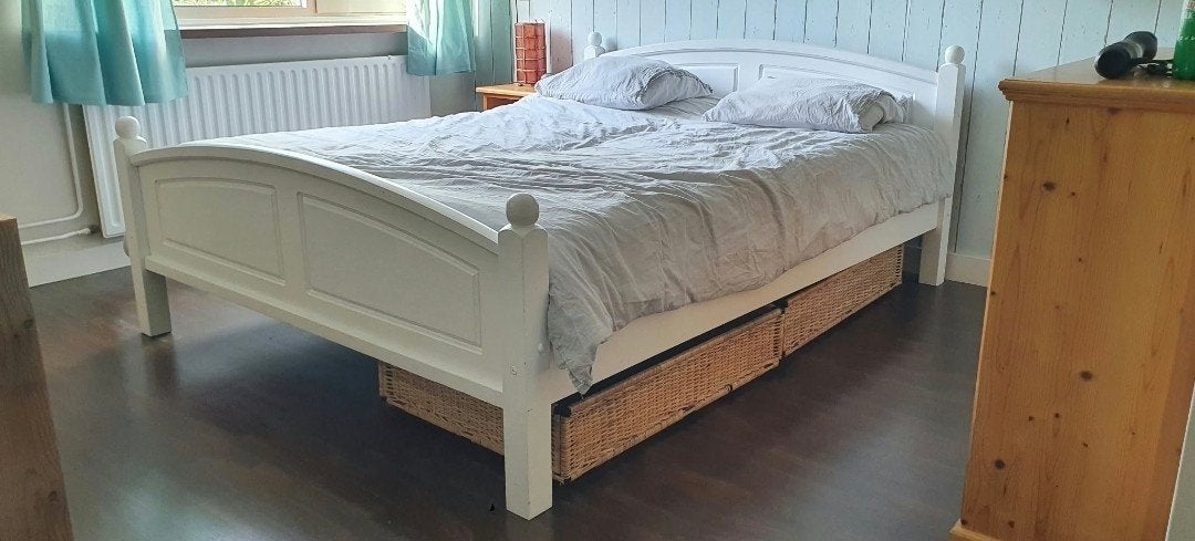 Tweepersoonsbed, Ophalen, Gebruikt, 180 cm of meer, 70 tot 85 cm